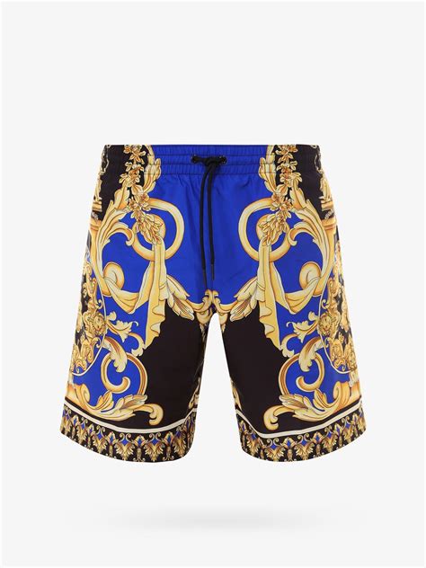 versace swim trunks gold black|Versace swim trunks size chart.